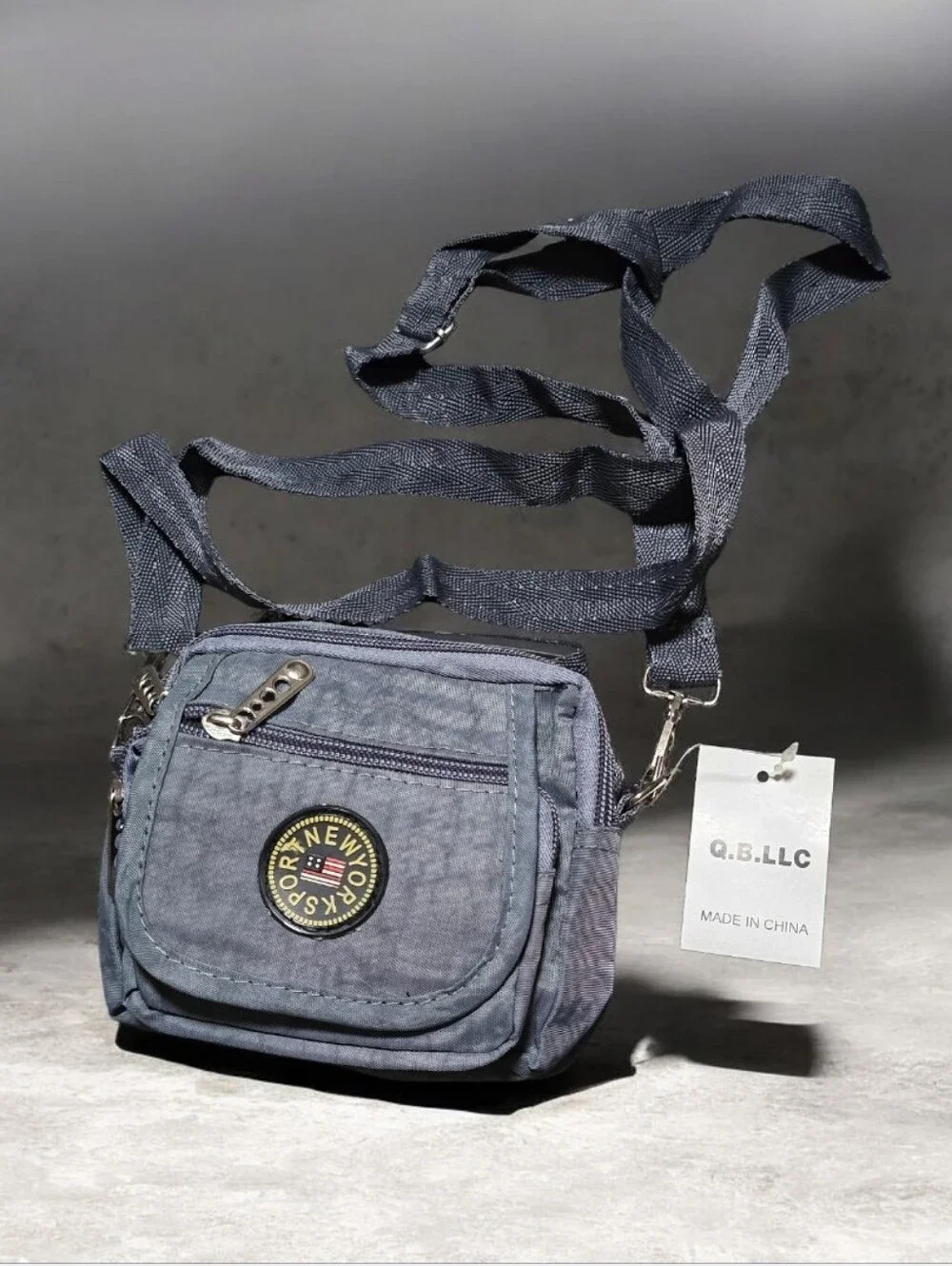 Small Mini  Crossbody Bag in Light Grey.
